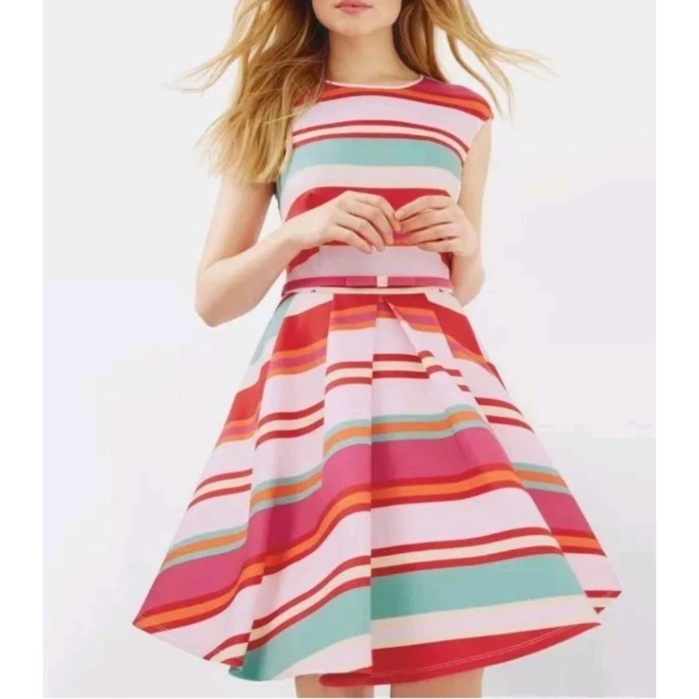 Ted Baker Pier Stripe Skater Dress - Picture 5 of 17